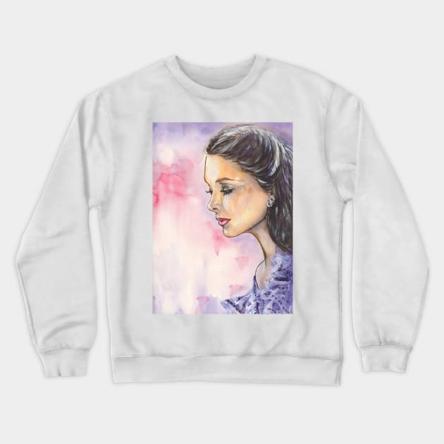 Vivien Leigh Crewneck Sweatshirt by Svetlana Pelin